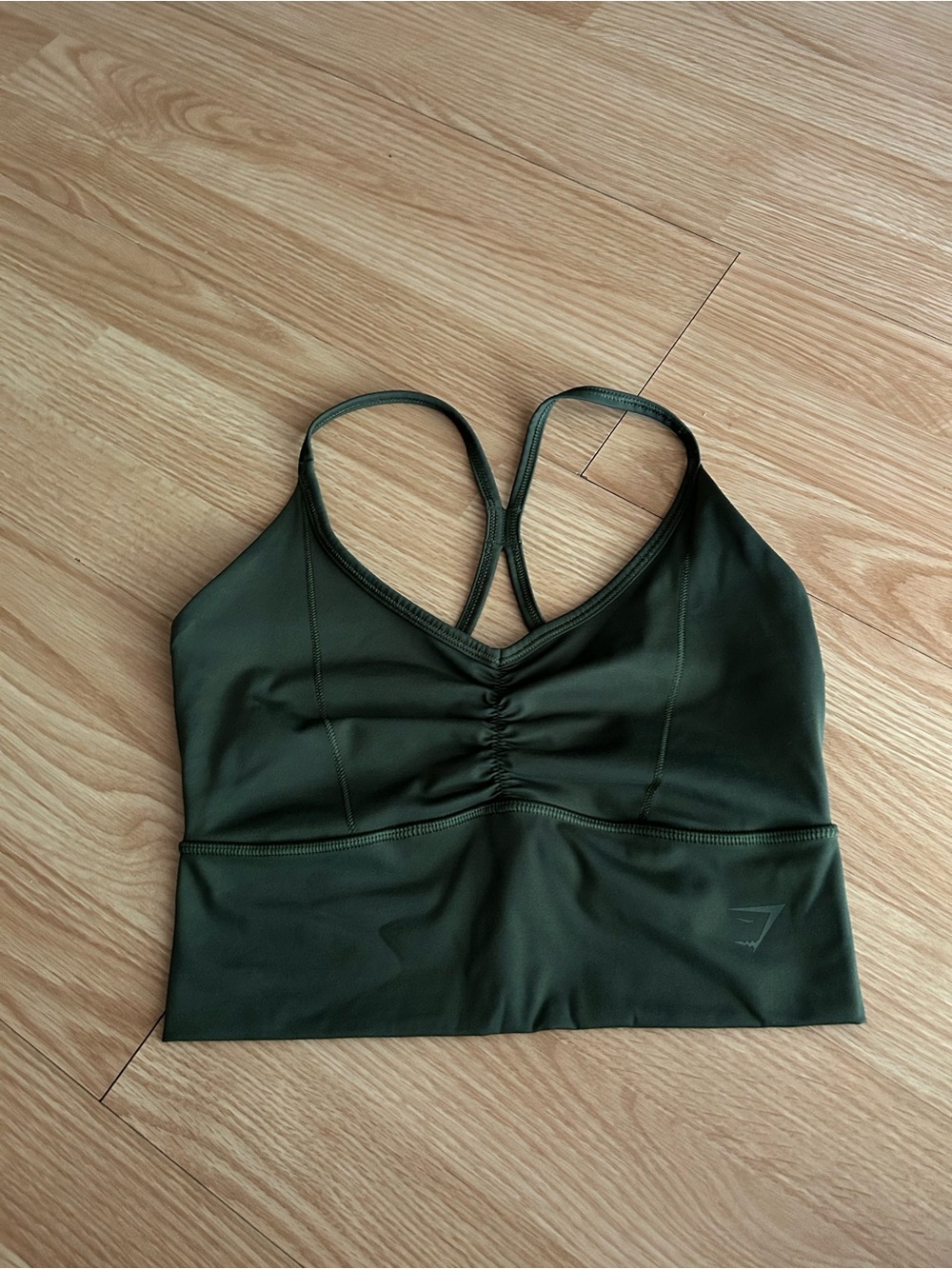 Gymshark Dark Green Elevate Longline Sports Bra Small